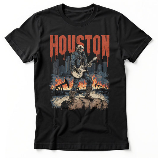 Houston Rocker T-Shirt | Classic Tee Black