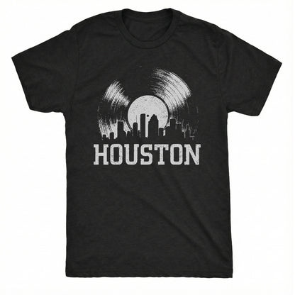 Houston Vinyl Tee Black Mockup