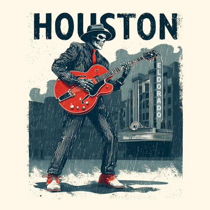 Houston Blues T-Shirt Design