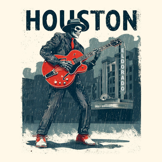 Houston Blues T-Shirt Design