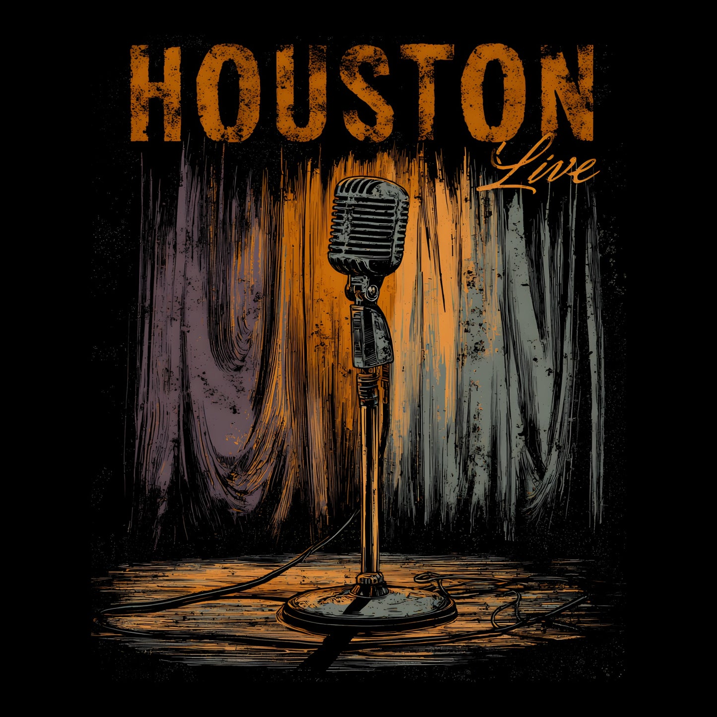 Houston Live T-Shirt Design
