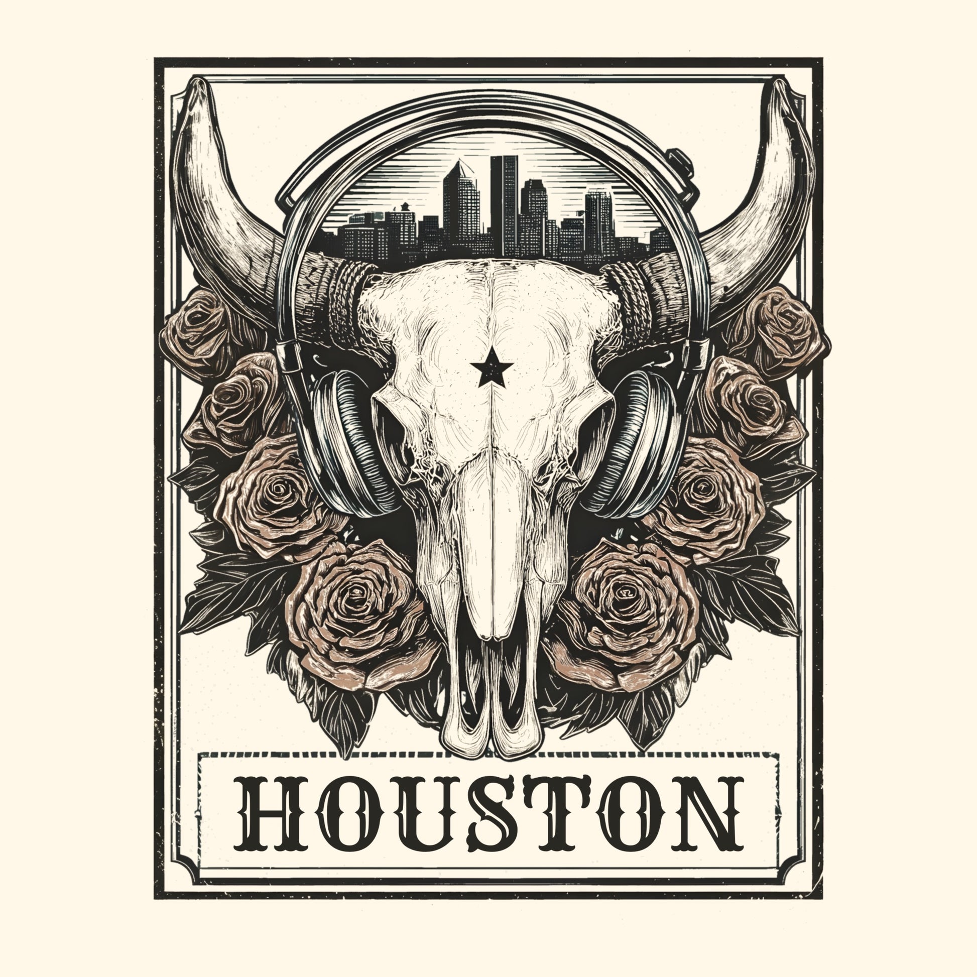 Htown Longhorn T-Shirt Design