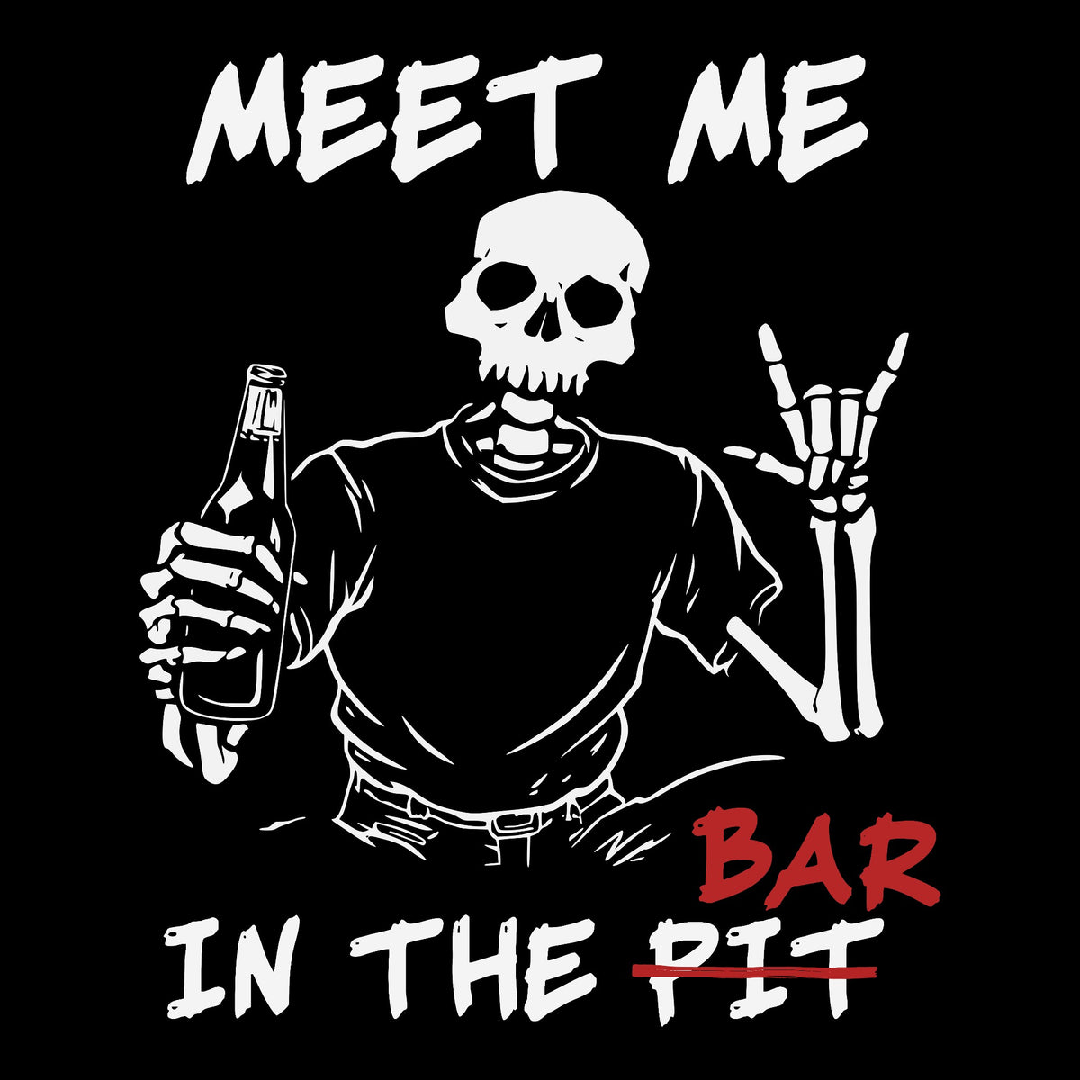 In The Bar Tee Black Design