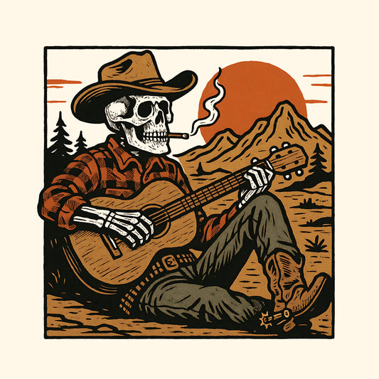 Desert Serenade T-Shirt Design Closeup