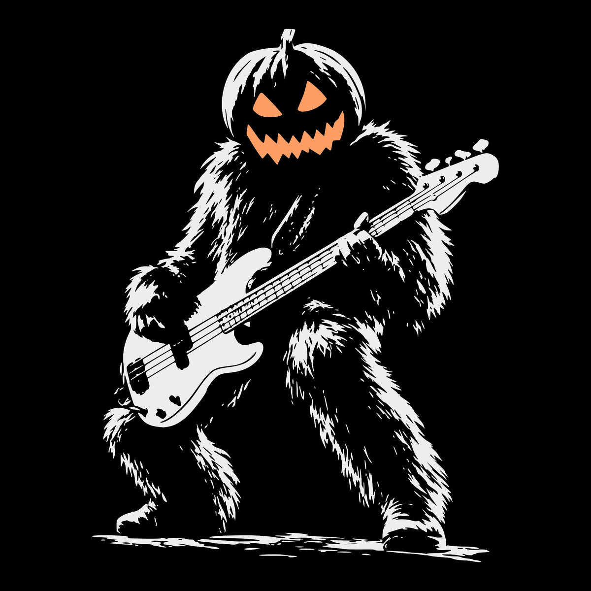 Jack on Bass Tee Black Design