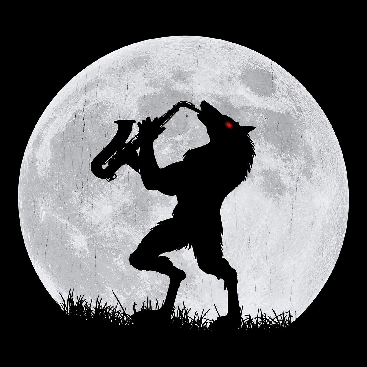 Jazz Howl Tee Black Design