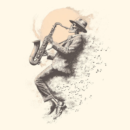 Jazz Bones T-Shirt Design