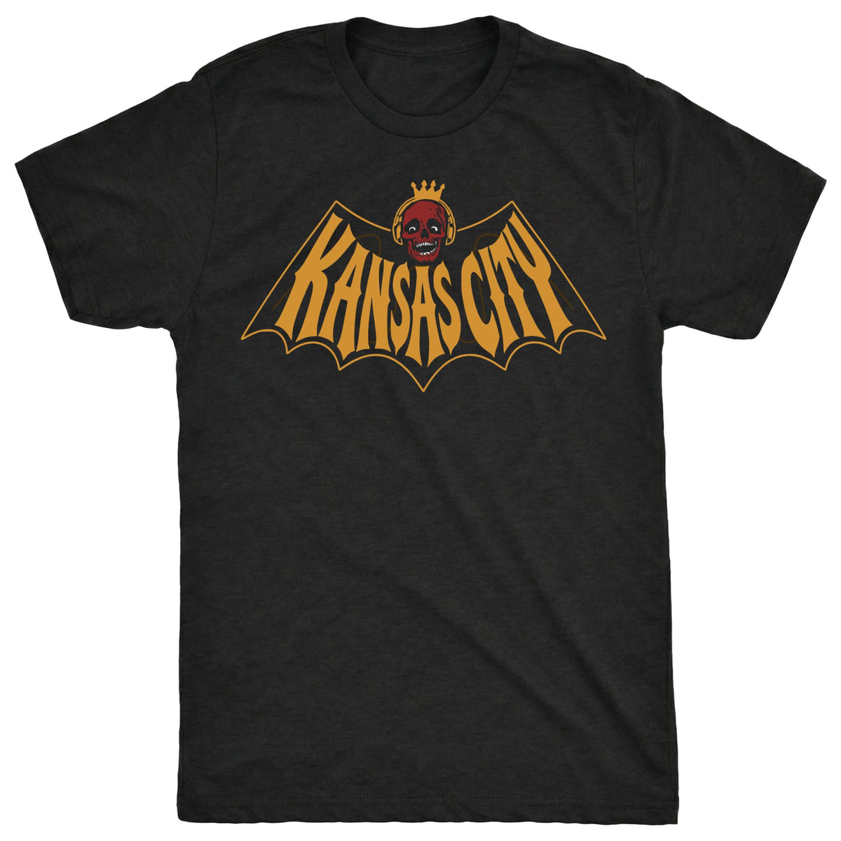 KC Bat Tee Black Mockup