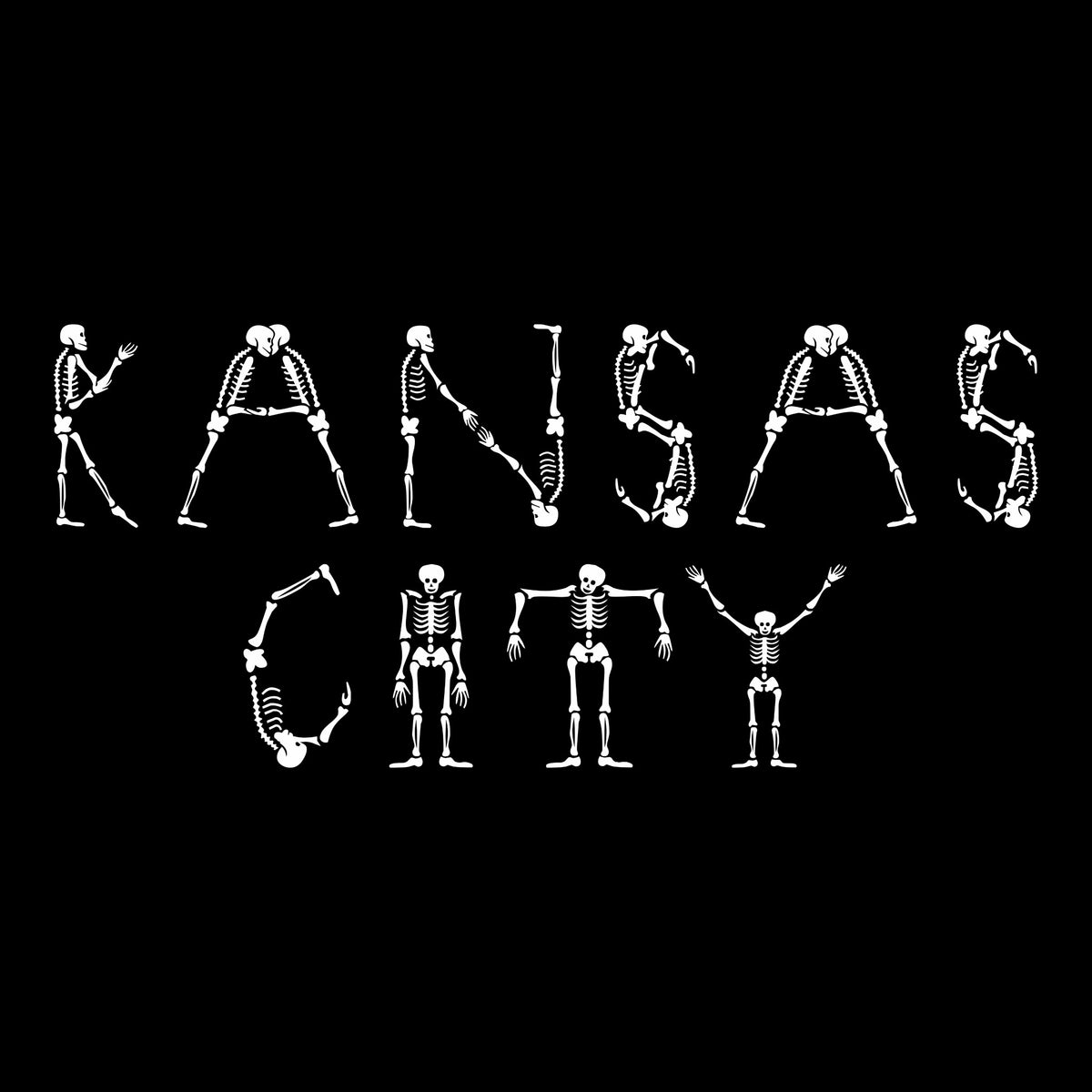 KC Bones Tee Black Design