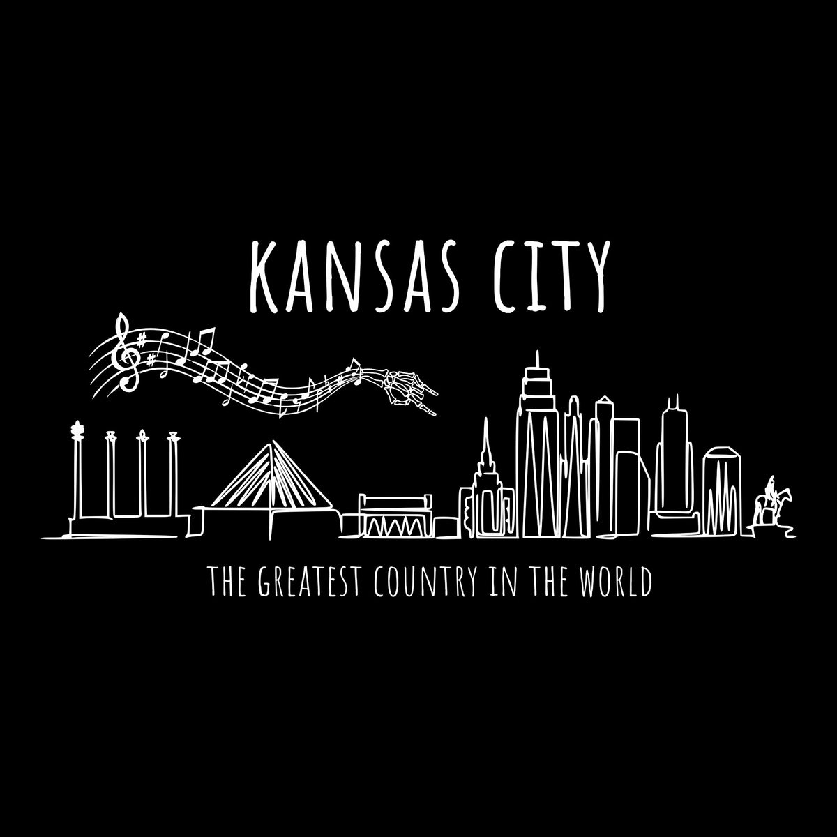 KC Country Tee Black Design