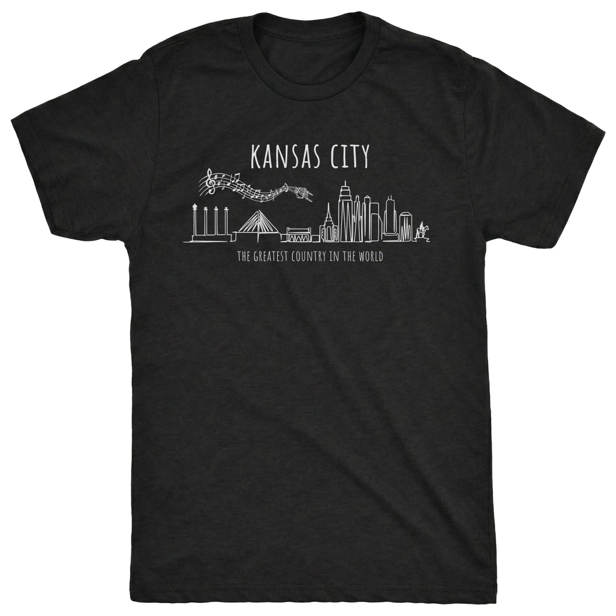 KC Country Tee Black Mockup