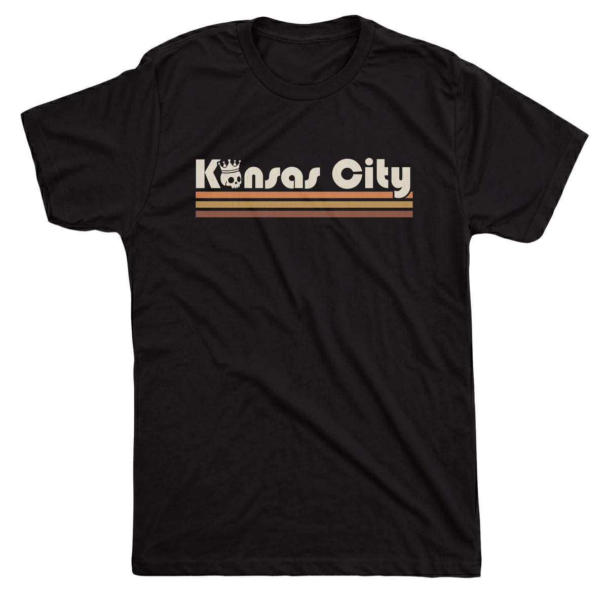 KC Stripes Tee Black Mockup