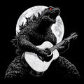 Kaiju Guitar Tee Black Design