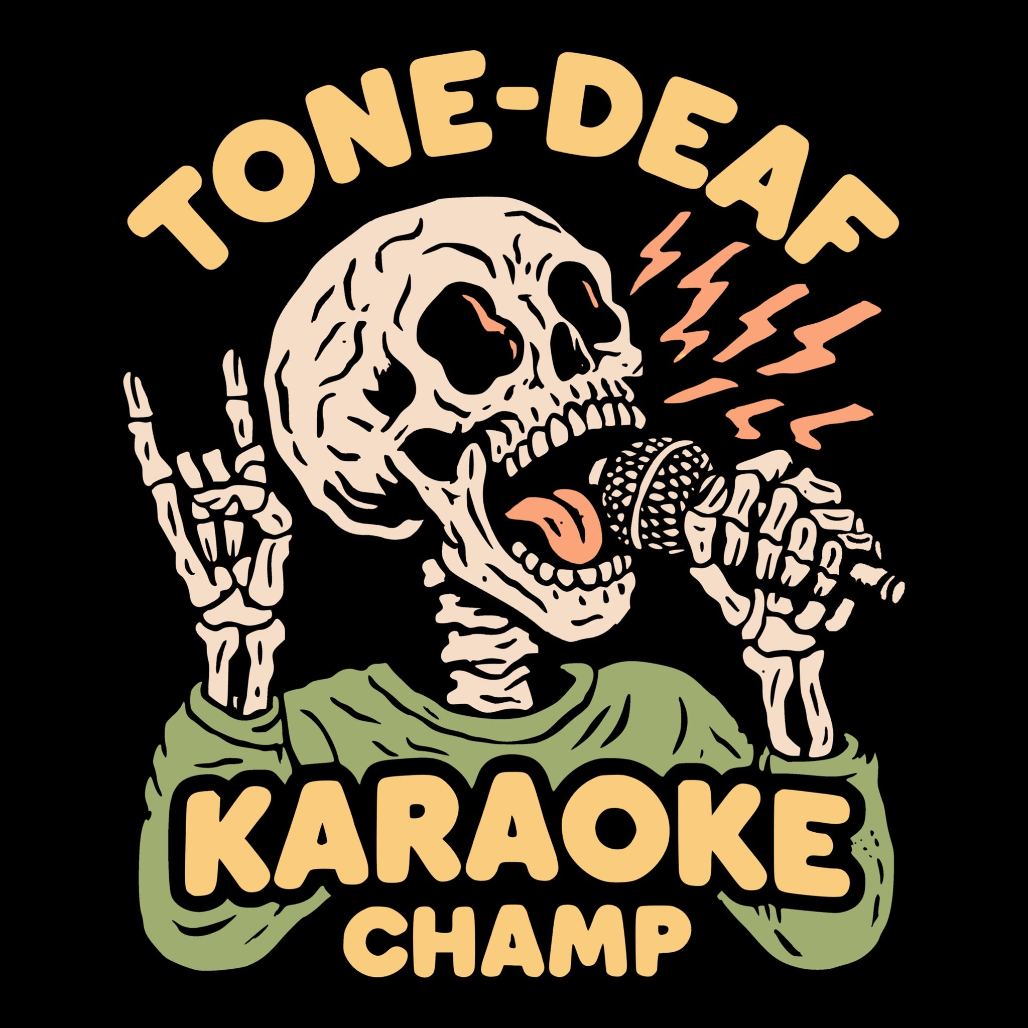 Karoke Champ Tee Black Design