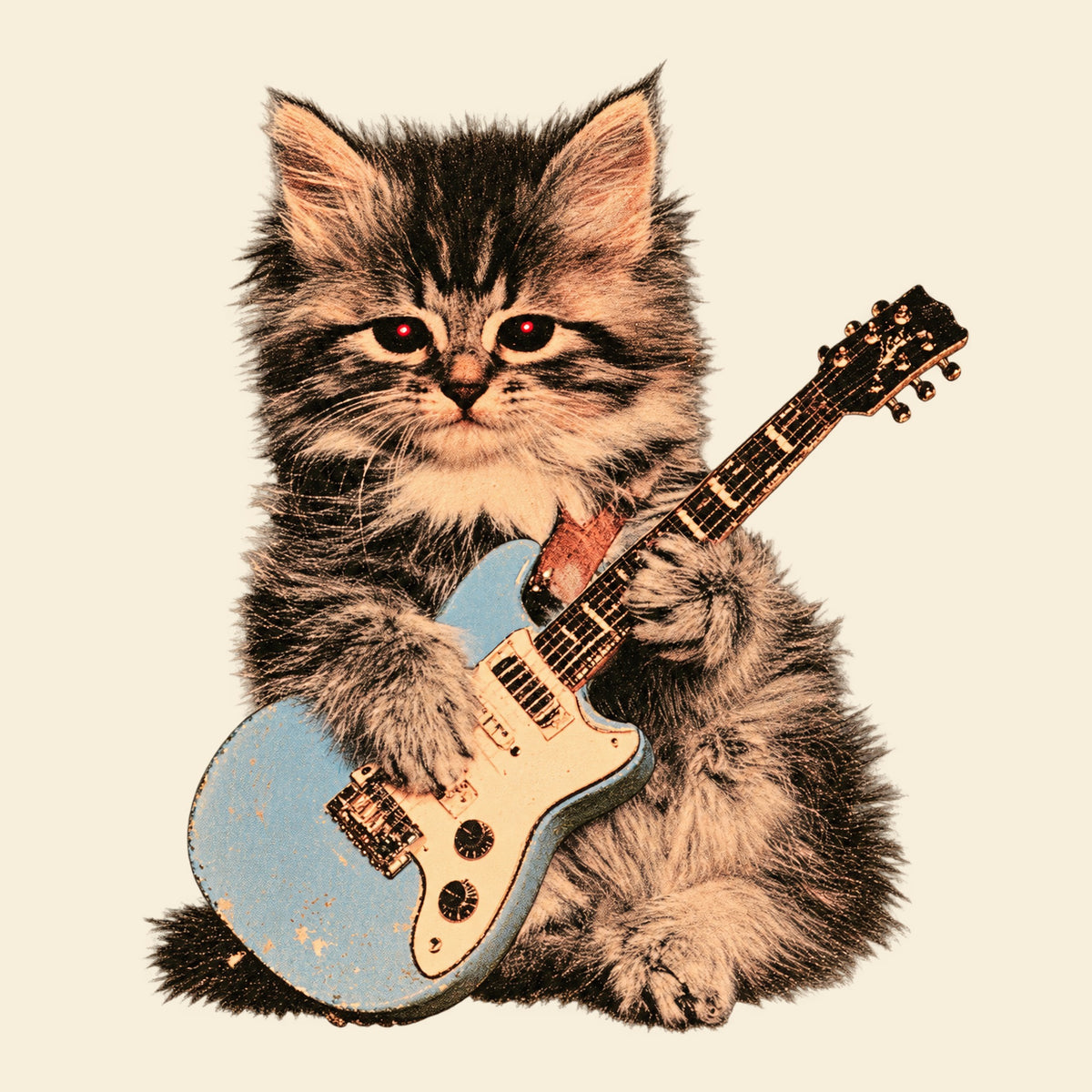 Kitten Rage Tee Natural Design