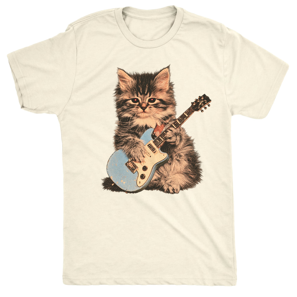 Kitten Rage Tee Natural Mockup