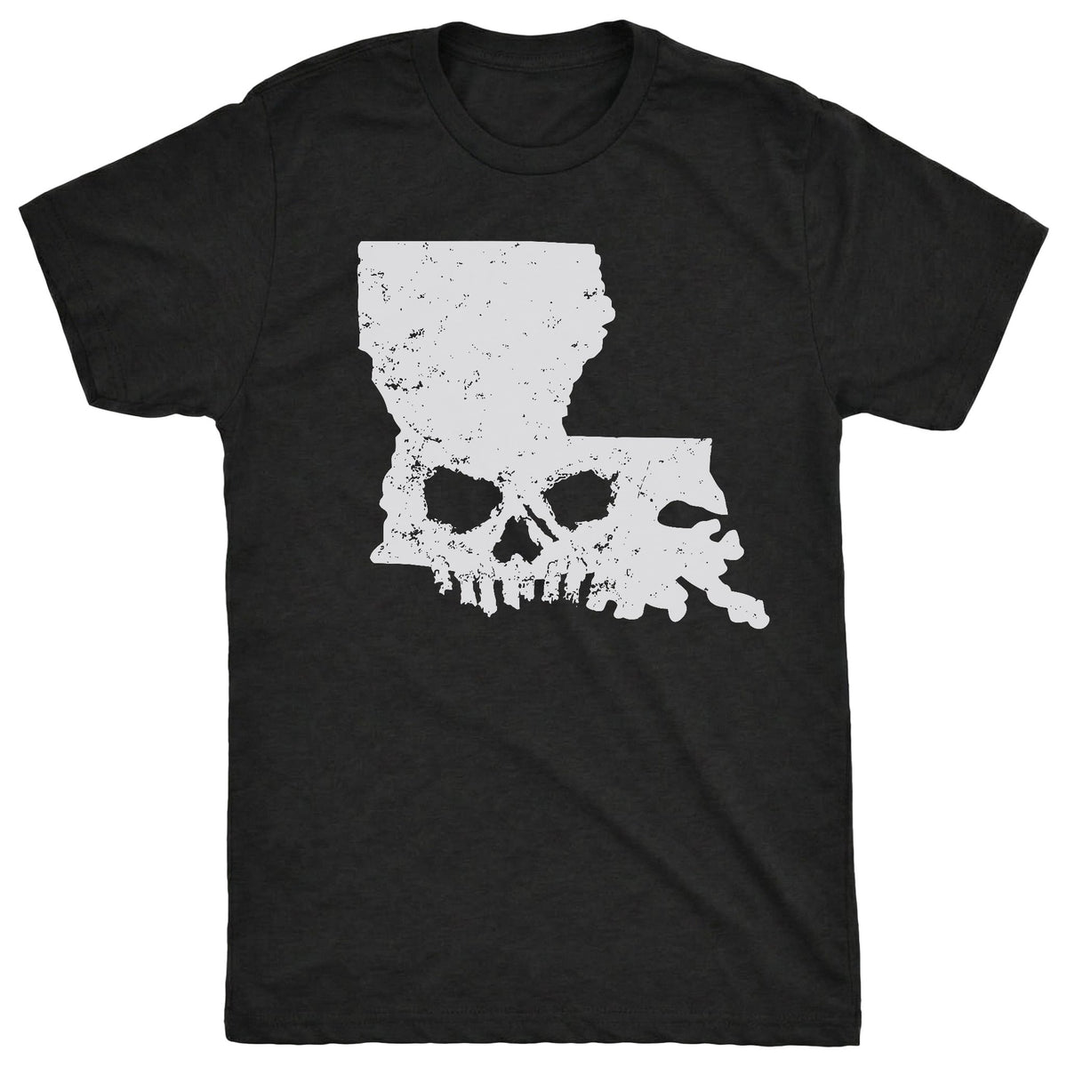 LS Skull Tee Black Mockup