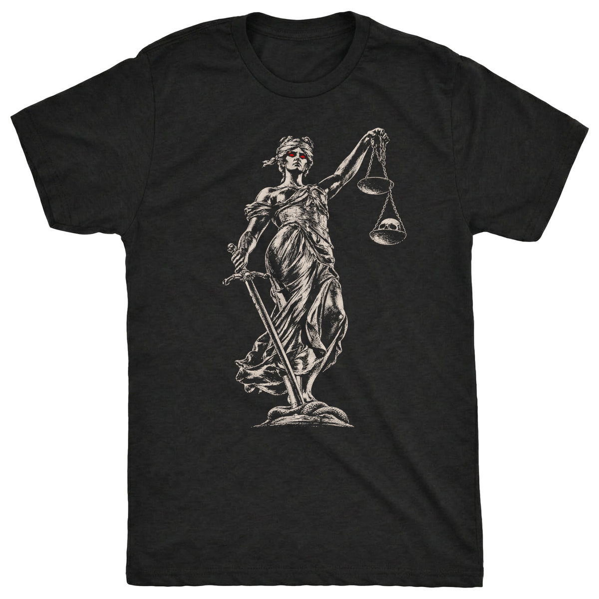 Lady Liberty Tee Black Mockup