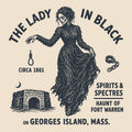 Lady in Black Tee Natural Design
