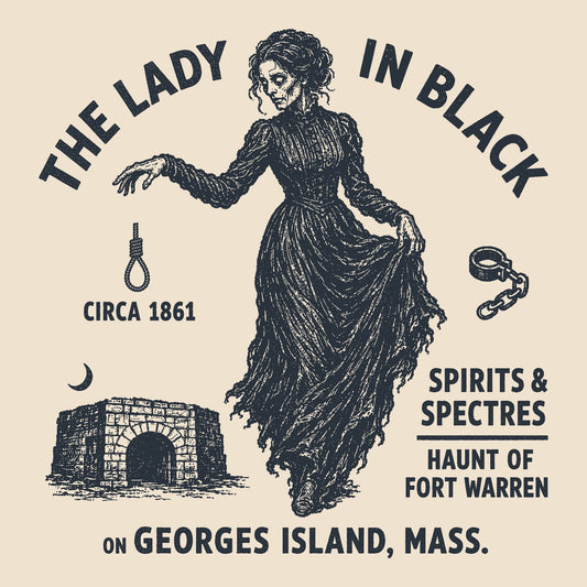 Lady in Black Tee Natural Design