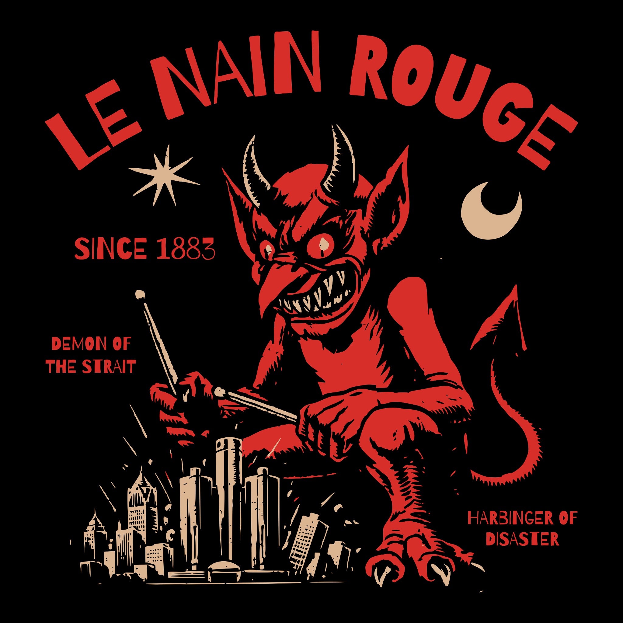 Le Nain Drums Tee Black Design