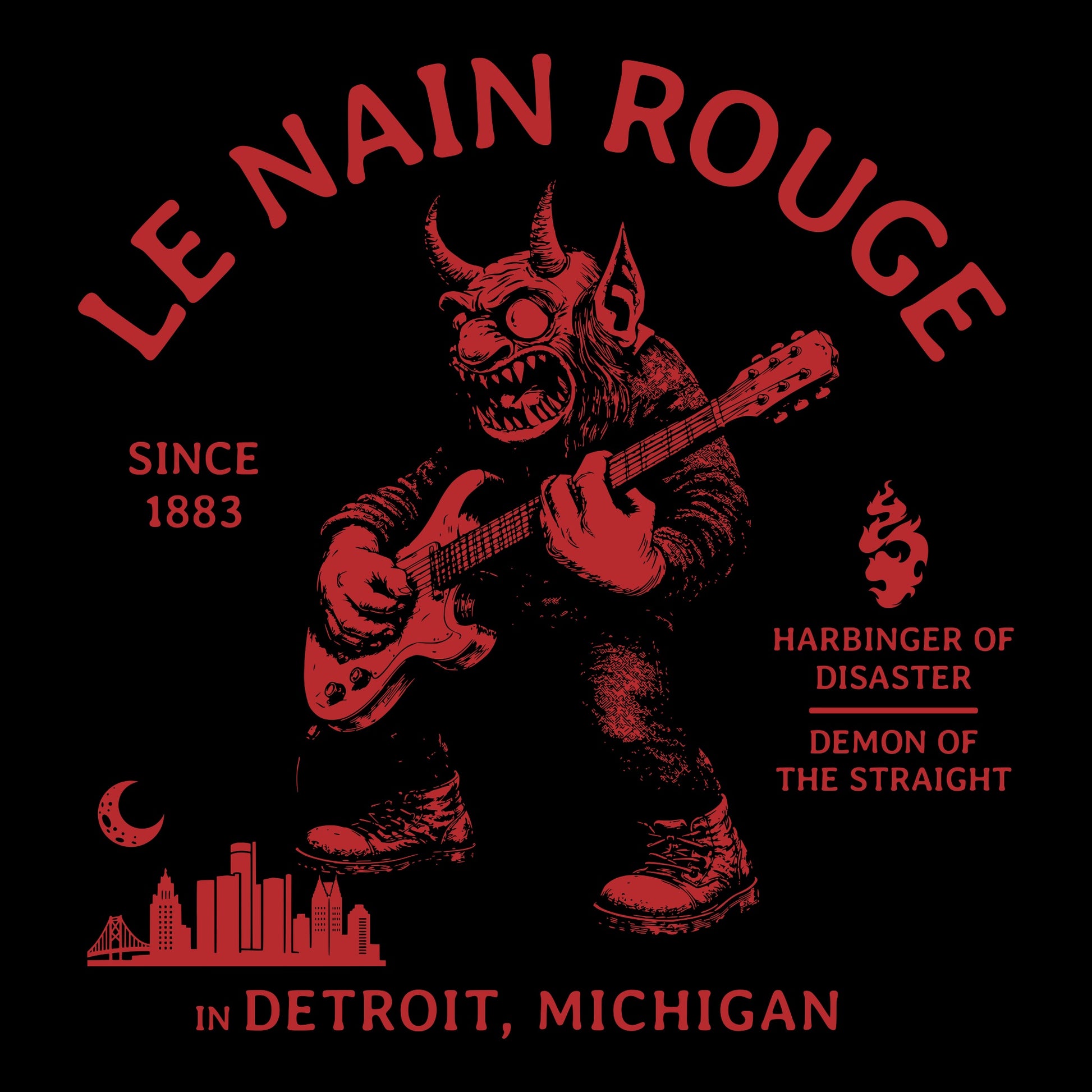 Le Nain Rouge Tee Black Design