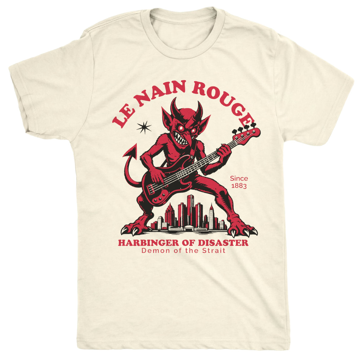 Le Nain on Bass Tee Natural Mockup