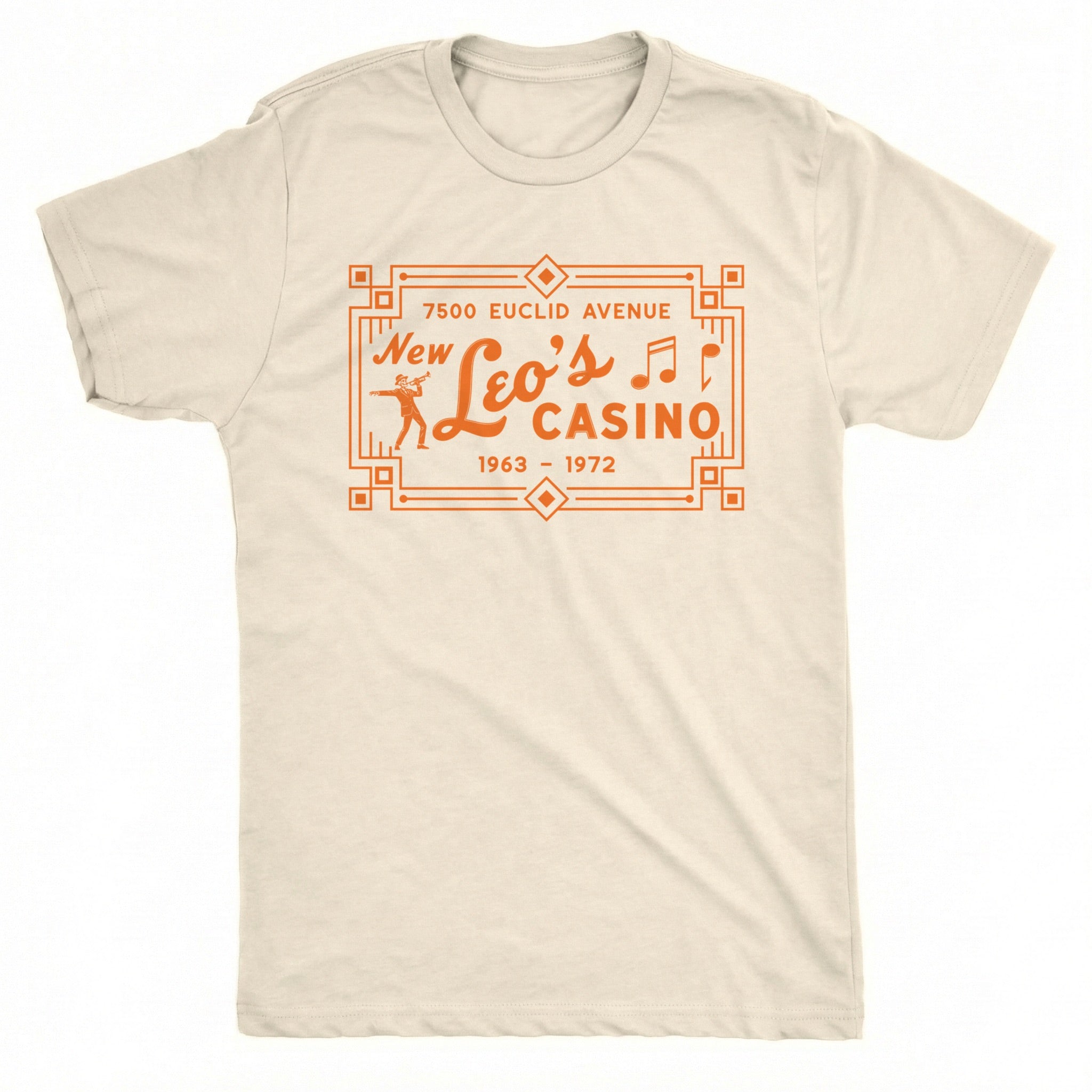 Leo's Casino Tee Natural Mockup