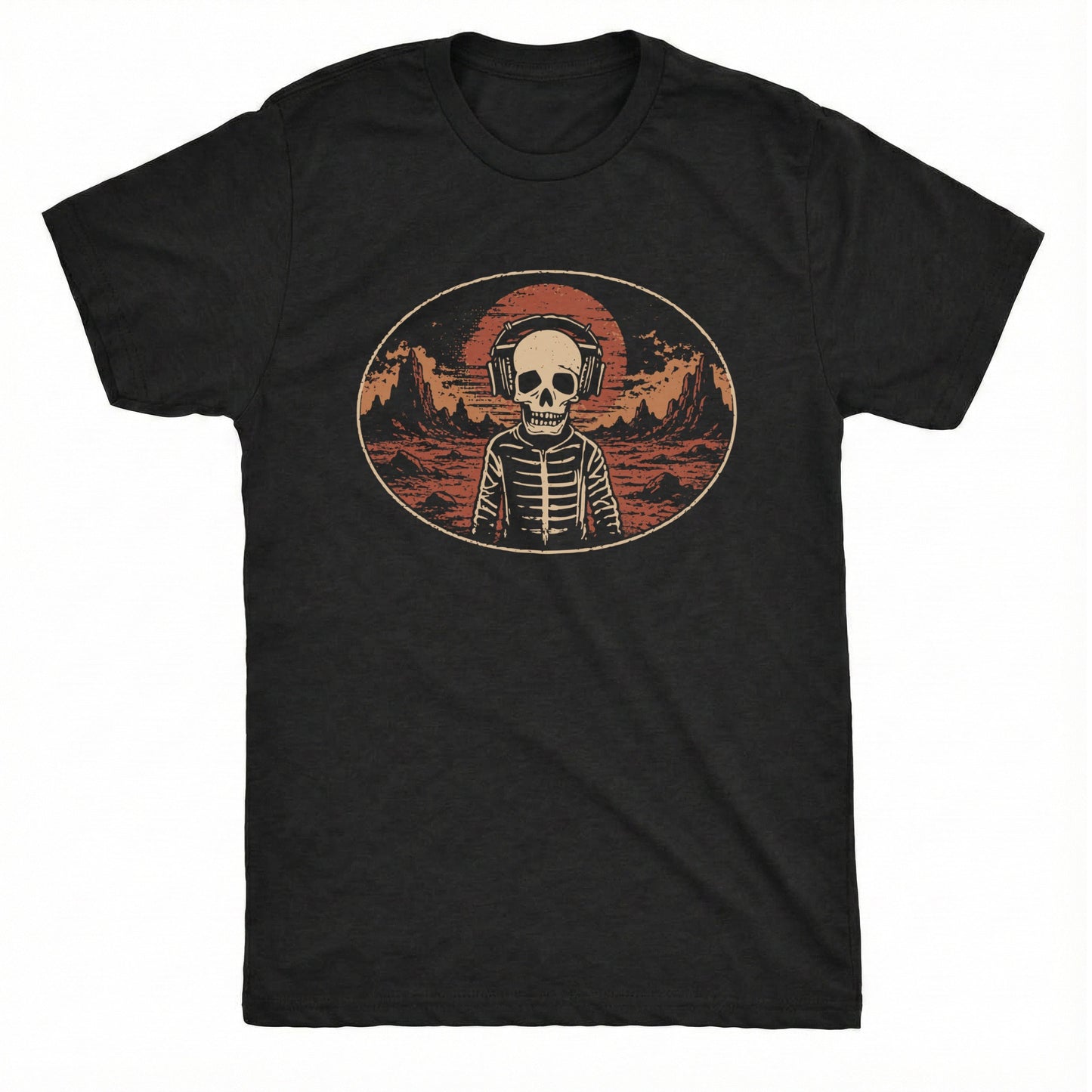 Life on Mars Tee Black Mockup