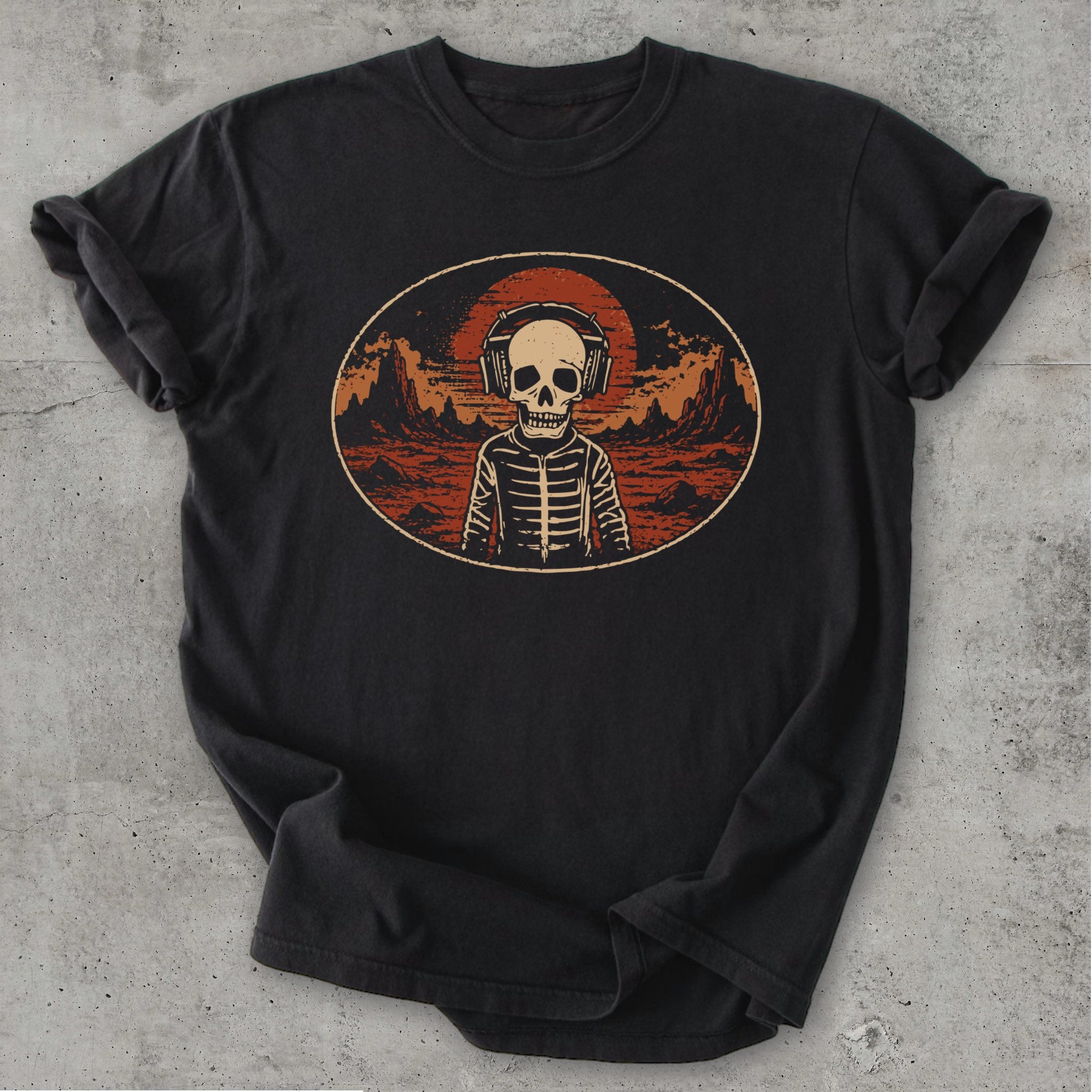 Life on Mars Tee Black Mockup
