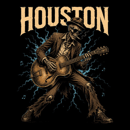 Lightnin' Blues Tee Black Design