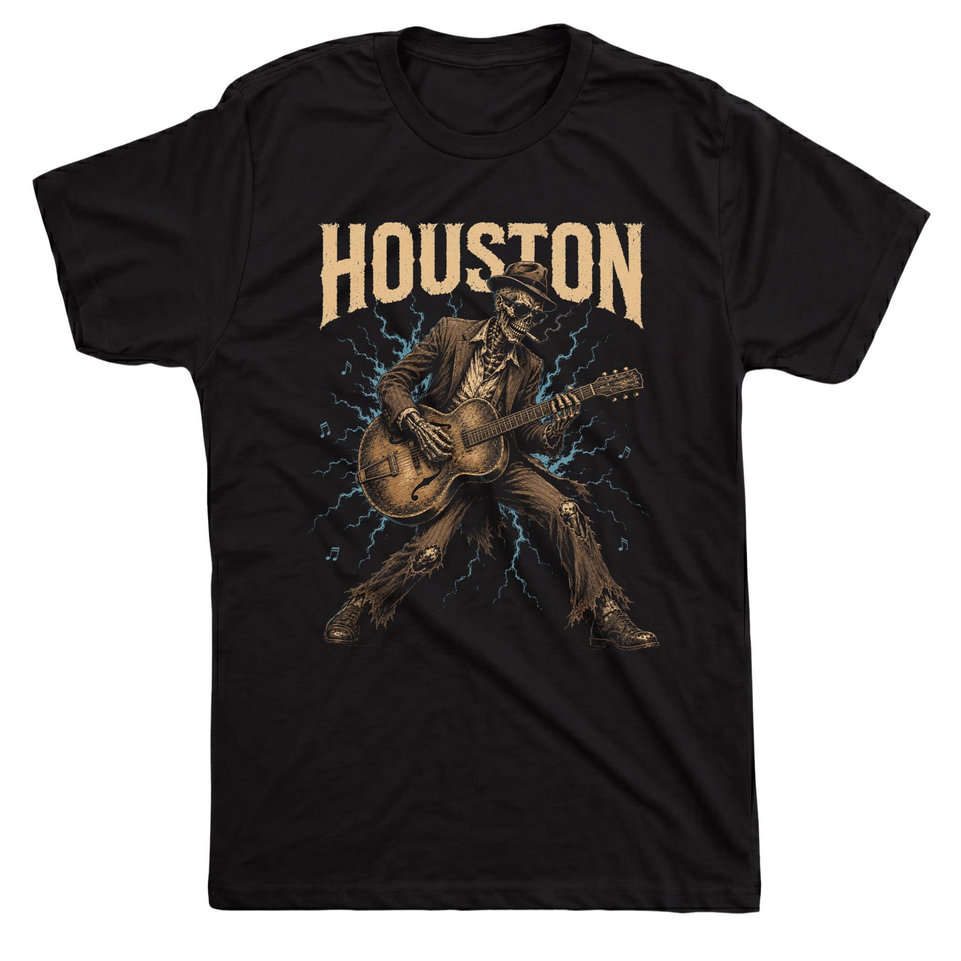 Lightnin' Blues Tee Black Mockup