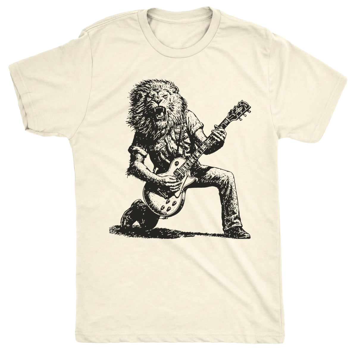 Lion Solo Tee Natural Mockup