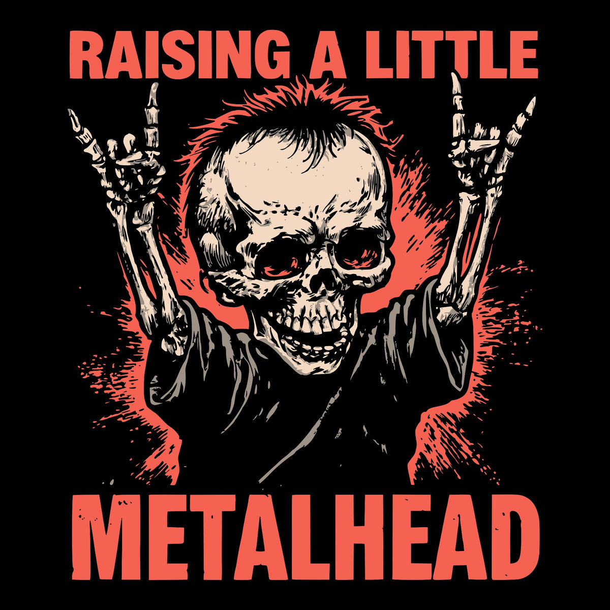 Little Metalhead Tee Black Design