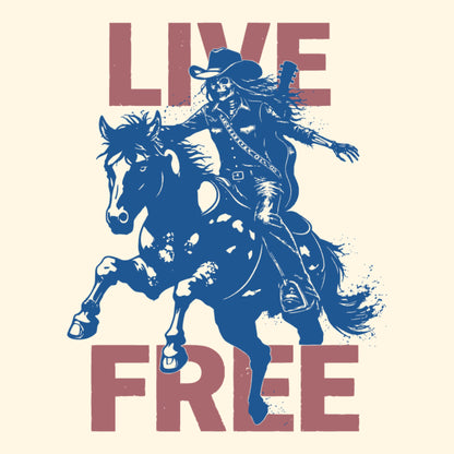 Live Free Tee Natural Design