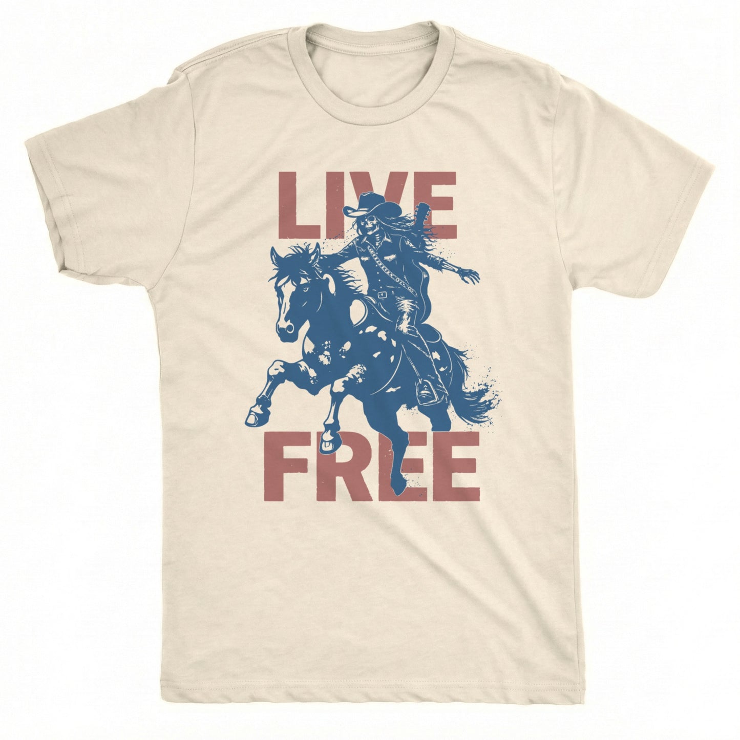 Live Free Tee Natural Mockup
