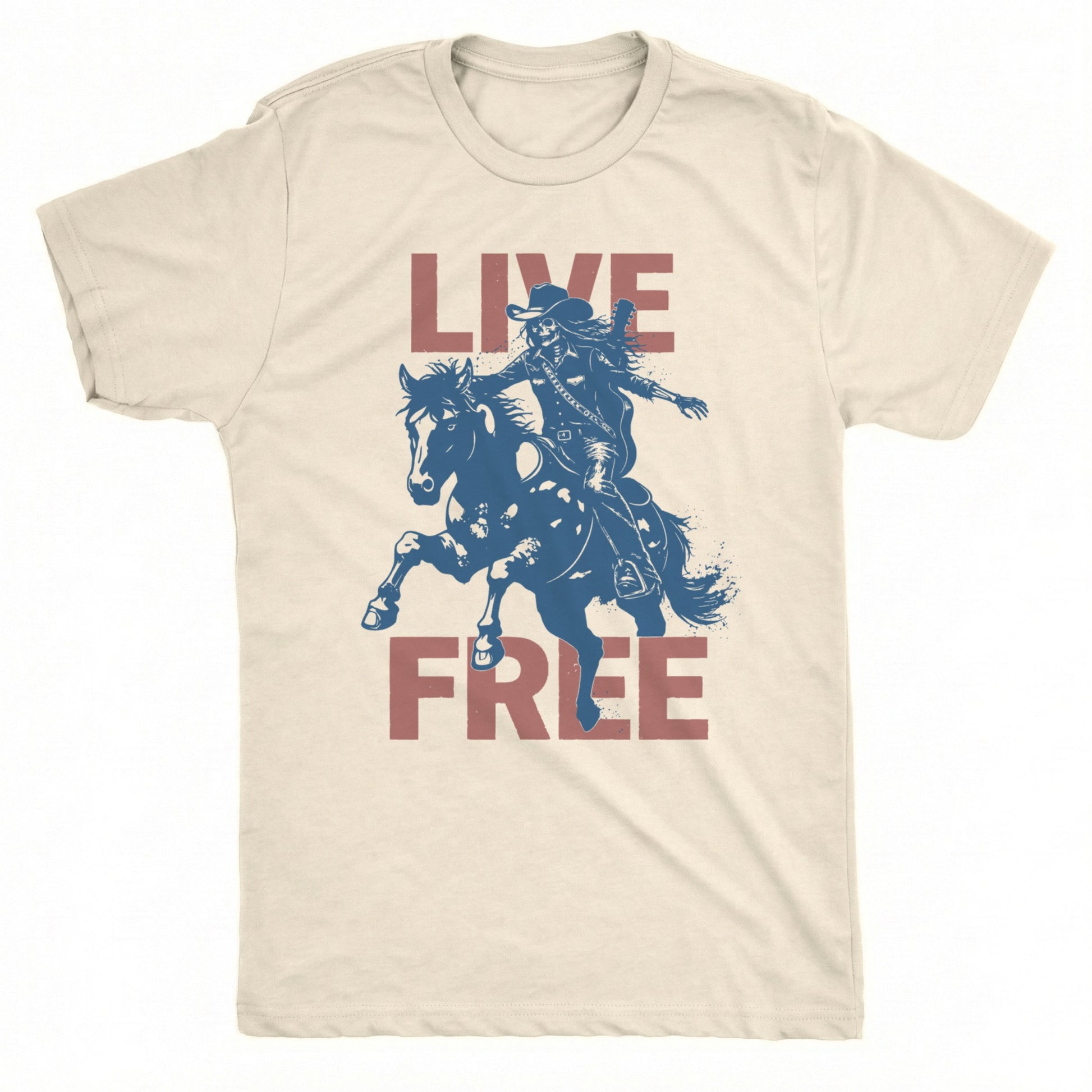 Live Free Tee Natural Mockup