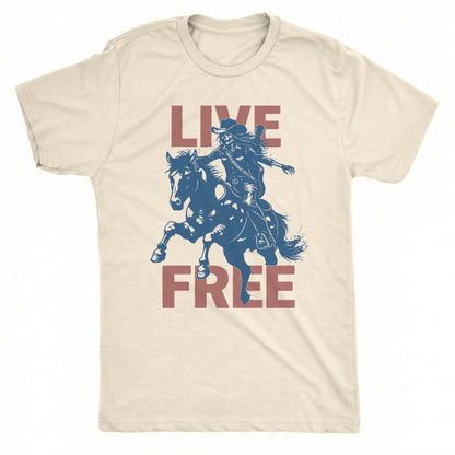 Live Free Tee Natural Mockup