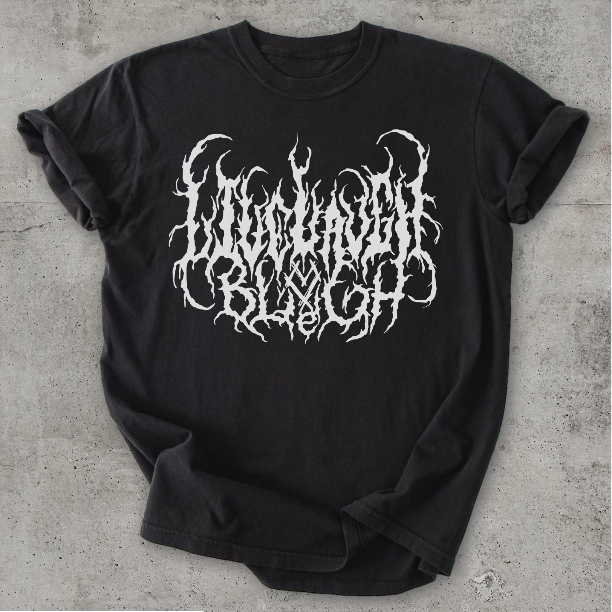 Live Laugh Blegh Tee Black Mockup