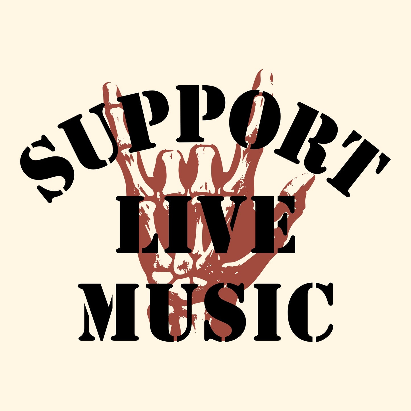 Live Music Tee Natural Design