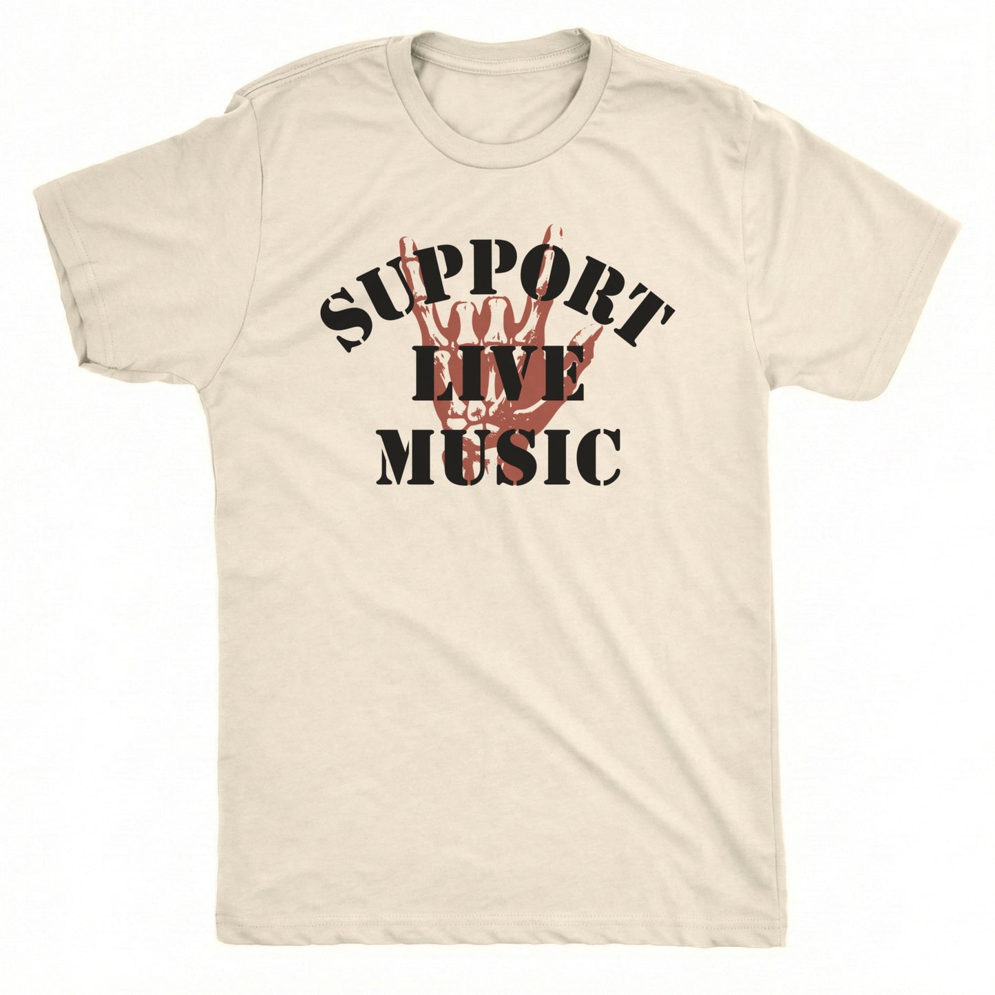 Live Music Tee Natural Mockup