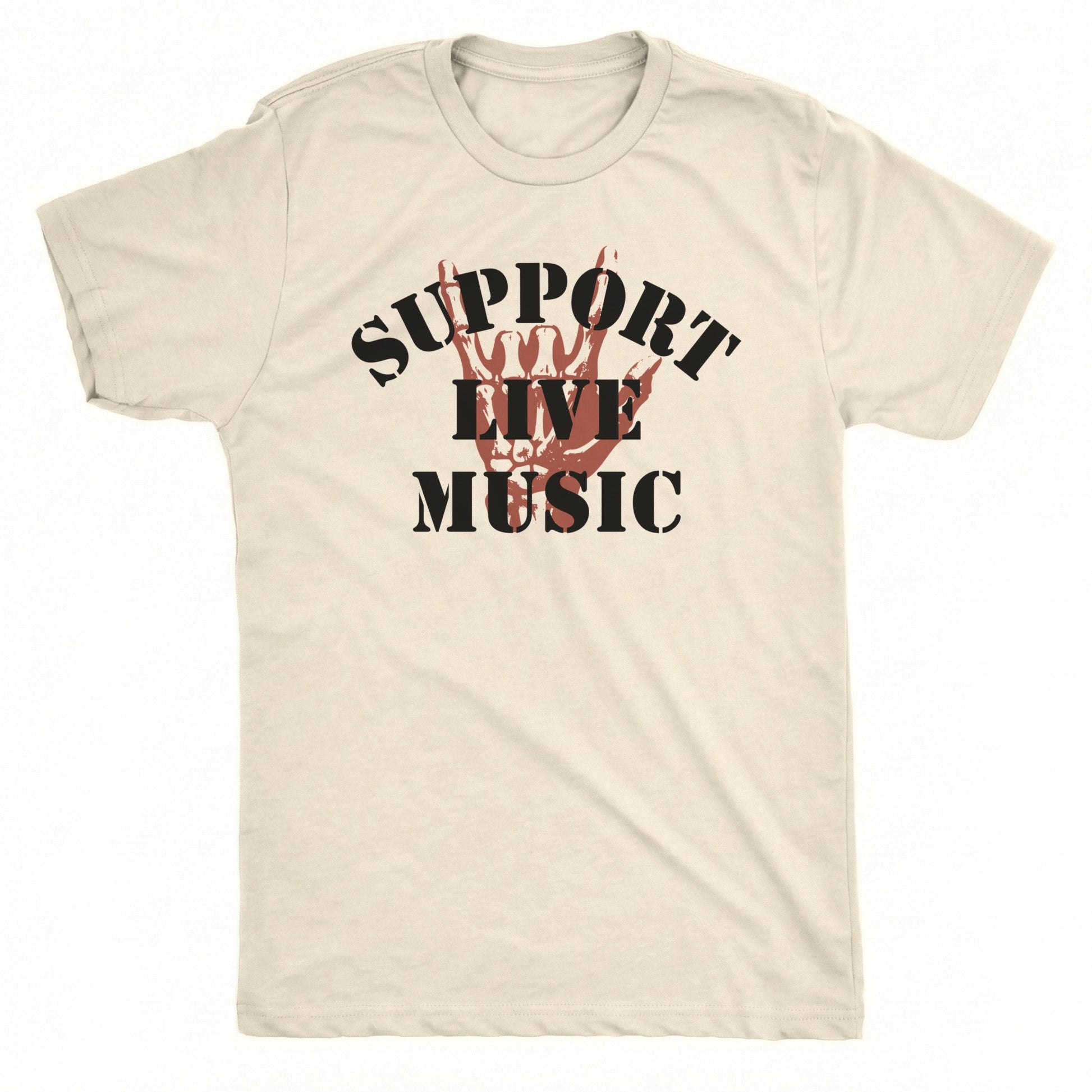 Live Music Tee Natural Mockup