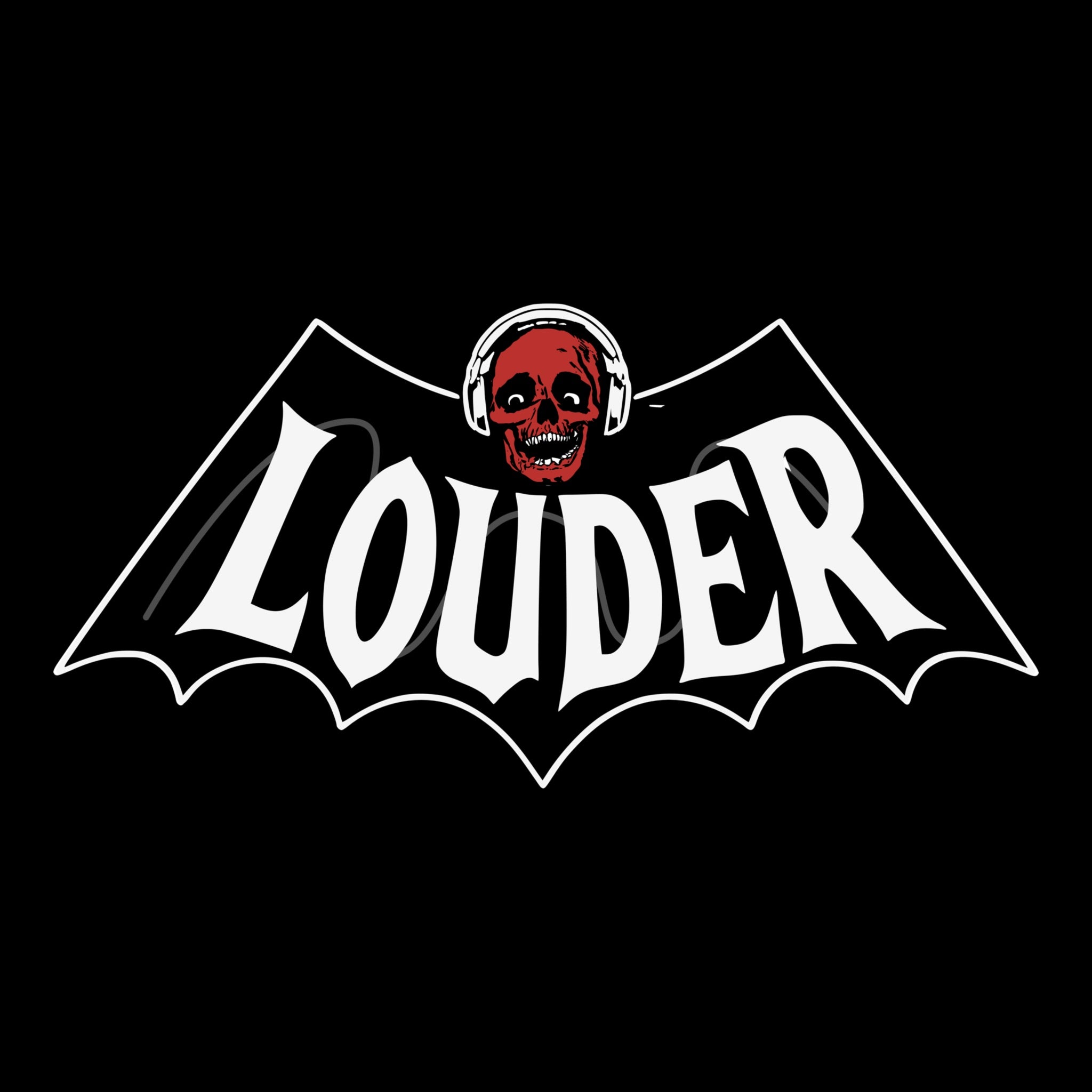 Louder Bat Tee Black Design