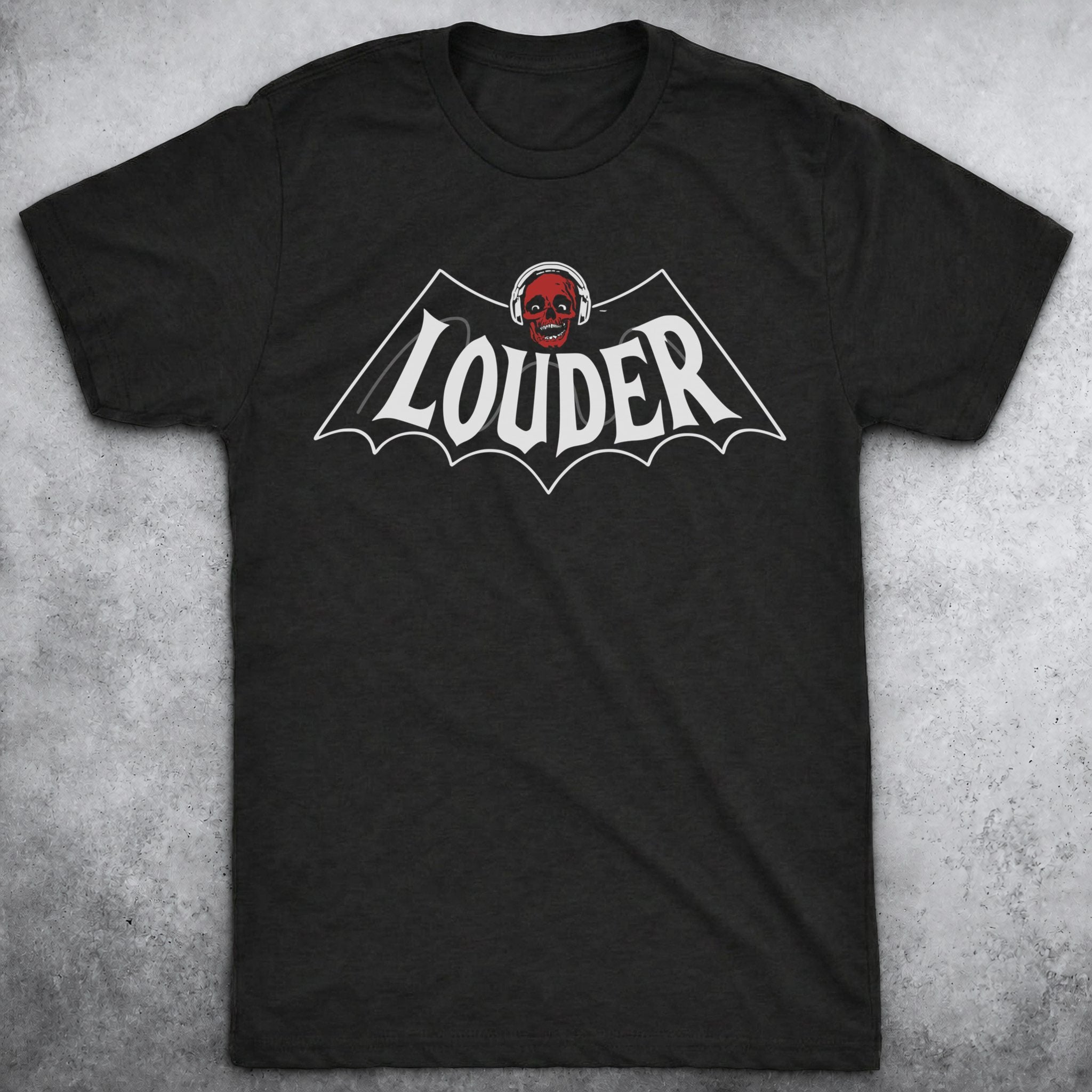 Louder Bat Tee Black Mockup