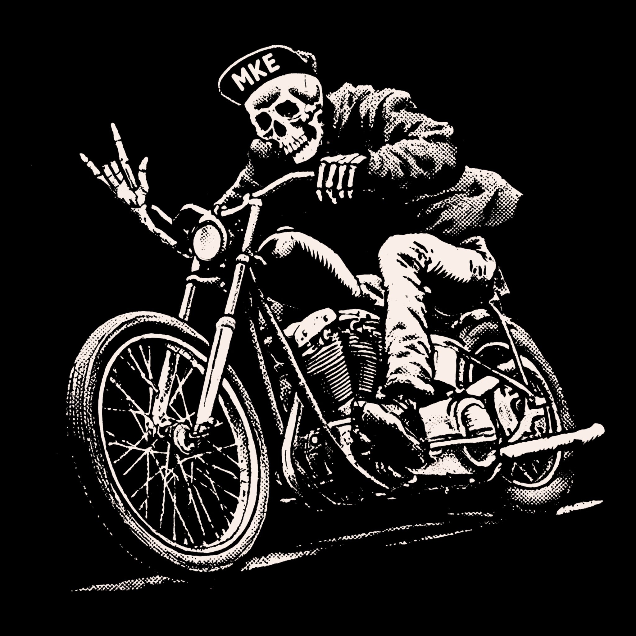 MKE Chopper Tee Black Design