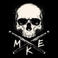 MKE Skull Tee Black Design
