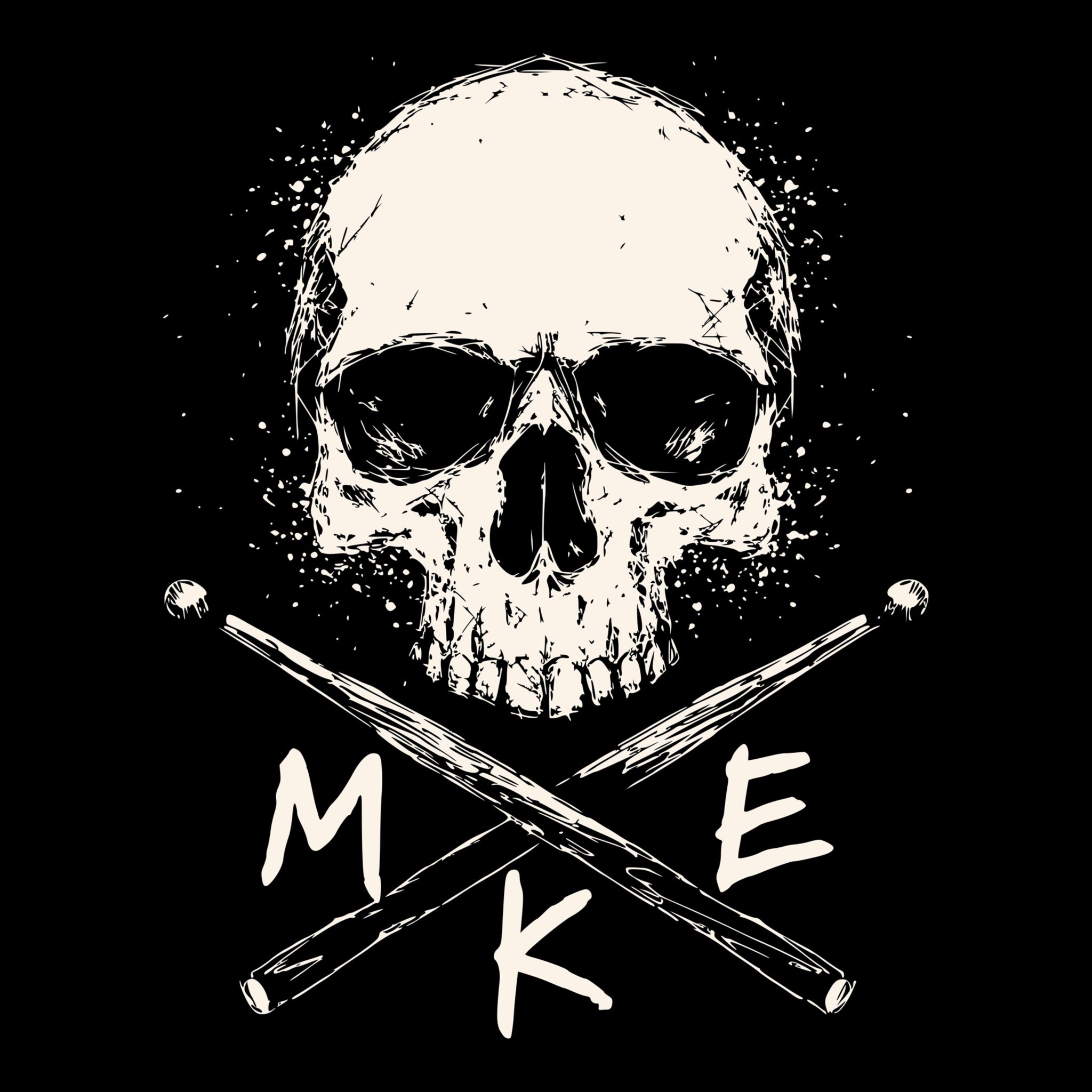 MKE Skull Tee Black Design