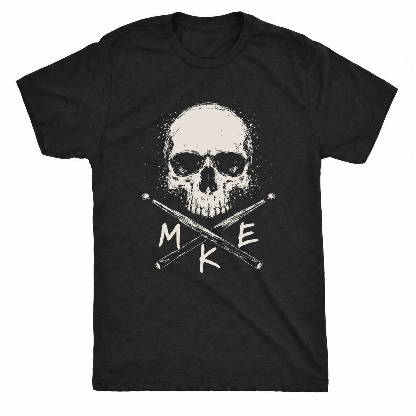 MKE Skull Tee Black Mockup