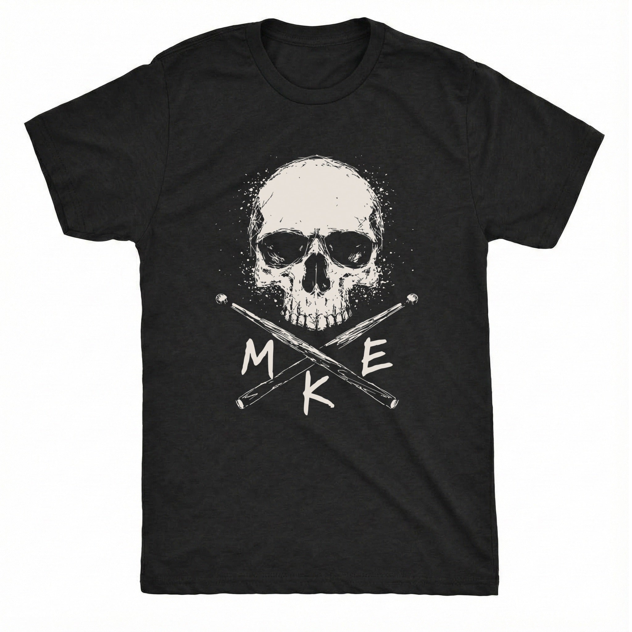 MKE Skull Tee Black Mockup