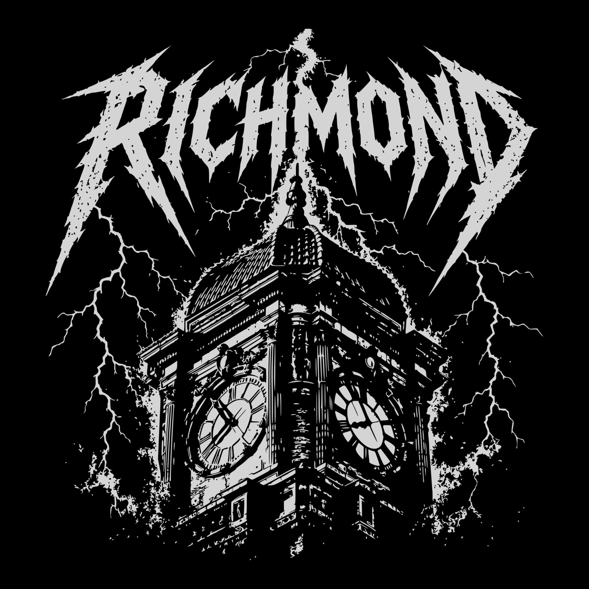 Main Street Station Tee Black Design